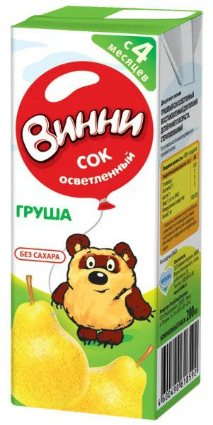 Suc Винни de pere limpezit (4+ luni), 200 ml foto