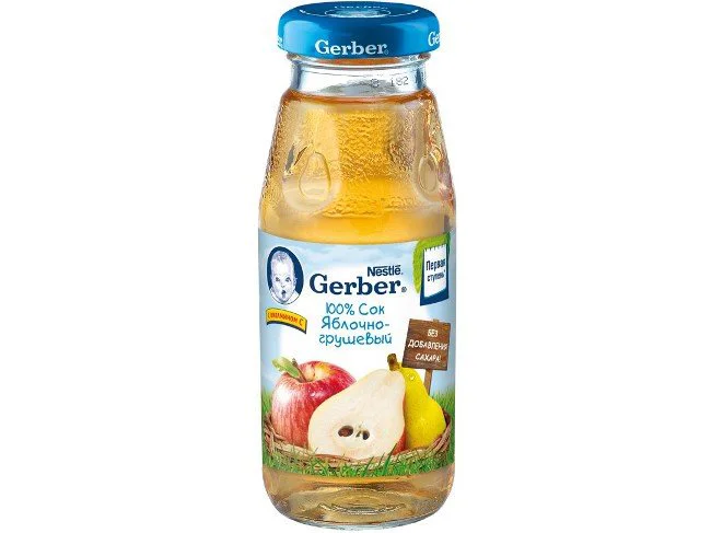 Suc Gerber de mere si pere limpezit (4+ luni), 175 ml foto