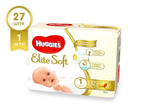 Scutece Huggies Elite Soft 1 (&lt;5 kg), 27 buc.