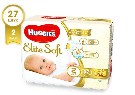 image for Scutece Huggies Elite Soft 2 (3-6 kg), 27 buc. foto