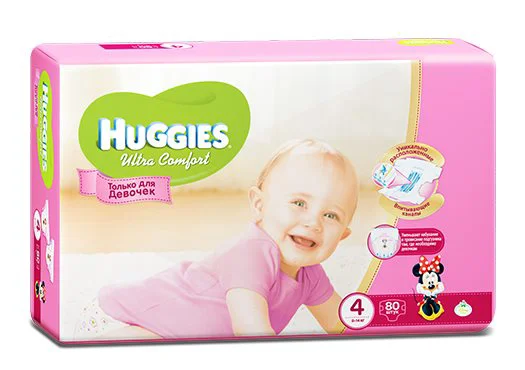 Scutece Huggies Ultra Comfort Giga 4 Girl (8-14 kg), 80 buc. foto