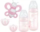 Подарочный набор из 5 предметов NUK Baby Rose (2 бутылочки, 2 пустышки и игрушка) foto