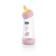Biberon din plastic Chicco Girl cu tetina din latex inclinata, 250 ml foto