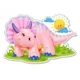 Puzzle Castorland Pink Baby Triceratops, 12 piese foto