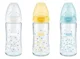 Бутылочка стеклянная NUK First Choice с силиконовой соской (0-6 мес.), 240 мл foto