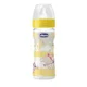 Biberon din plastic Chicco Well Being ROMANTIC cu tetina din silicon, flux reglabil, 250 ml foto