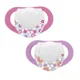 Suzeta cu inel Chicco Physio Compact din silicon Roz (6-12 luni), 2 buc. foto