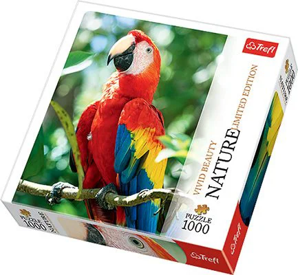 Puzzle Trefl Vivid Beauty - Scarlet Macaw, Honduras, 1000 piese foto