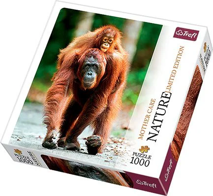 Puzzle Trefl Mother Care - Orangutan, Indonesia, 1000 piese foto