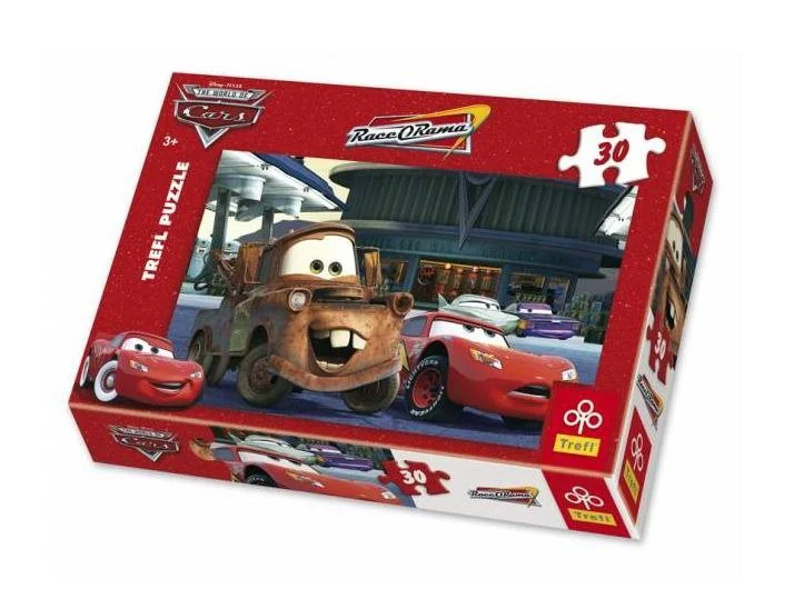 Puzzle Trefl Disney Cars At the gas station, 30 piese foto