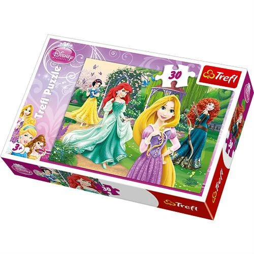 Puzzle Trefl Disney Rapunzel, Merida, Ariel and Snow White, 30 piese foto