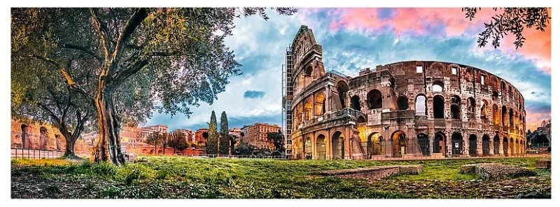 Puzzle Trefl Panorama - Colosseum at dawn, 1000 piese foto