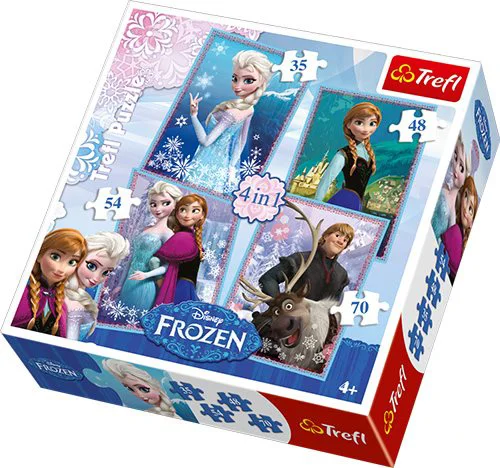 Puzzle Trefl Disney Frozen, 4 in 1 (35+48+54+70 piese) foto