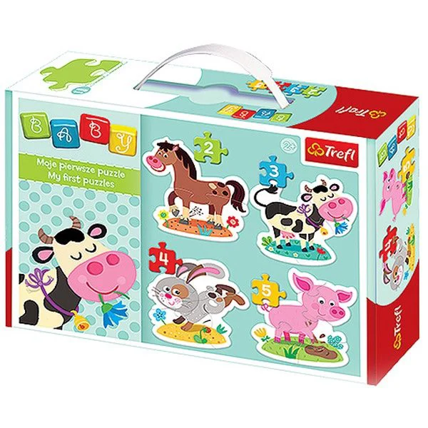 Puzzle Trefl Baby Classic - In the village, 4 in 1 (2+3+4+5 piese) foto