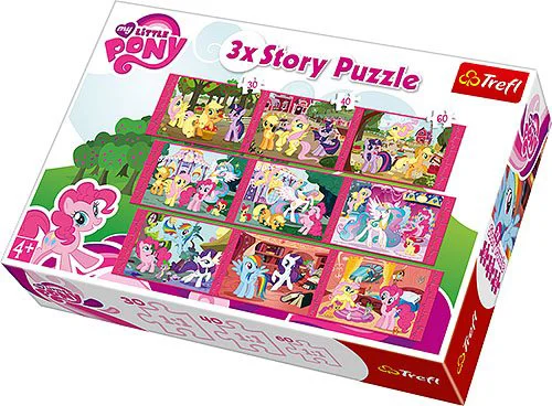 Puzzle Trefl Hasbro My little Pony, 3 in 1 (30+40+60 piese) foto