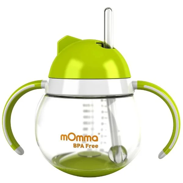 Canuta cu pai si minere Lansinoh-mOmma, verde (12+ luni), 250 ml foto