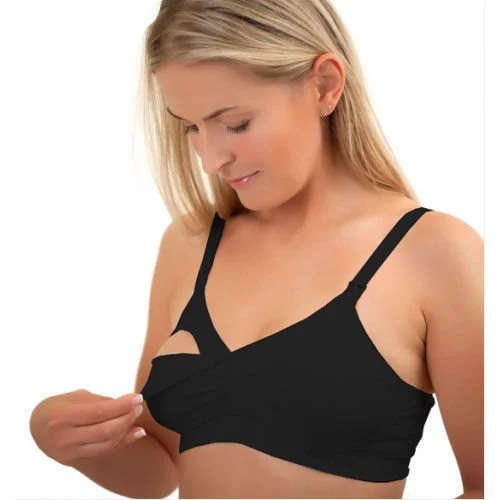 Sutien pentru alaptare BabyOno cu ioni de argint Negru foto