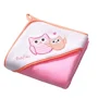 Полотенце BabyOno ВЕЛЮР с капюшоном Розовое, 76x76 см foto