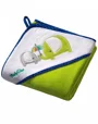 Полотенце BabyOno ВЕЛЮР с капюшоном Зеленое, 76x76 см foto