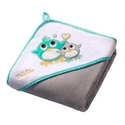 image for Полотенце BabyOno ВЕЛЮР с капюшоном Серое, 100x100 см foto
