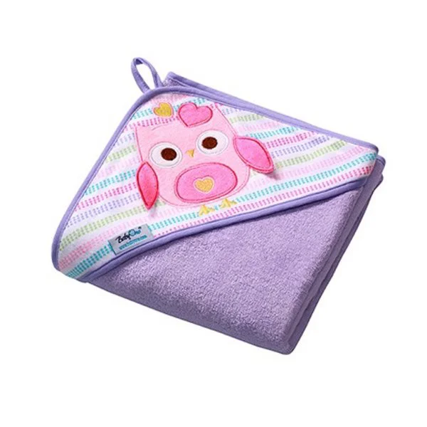 image for Полотенце BabyOno FROTTE с капюшоном Фиолетовое, 76x76 см foto