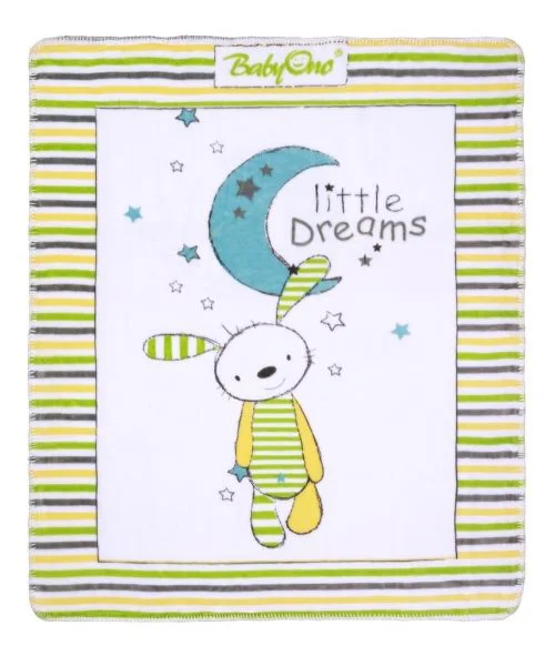 image for Paturica din saten plusat BabyOno Bunny, 80x100 cm foto