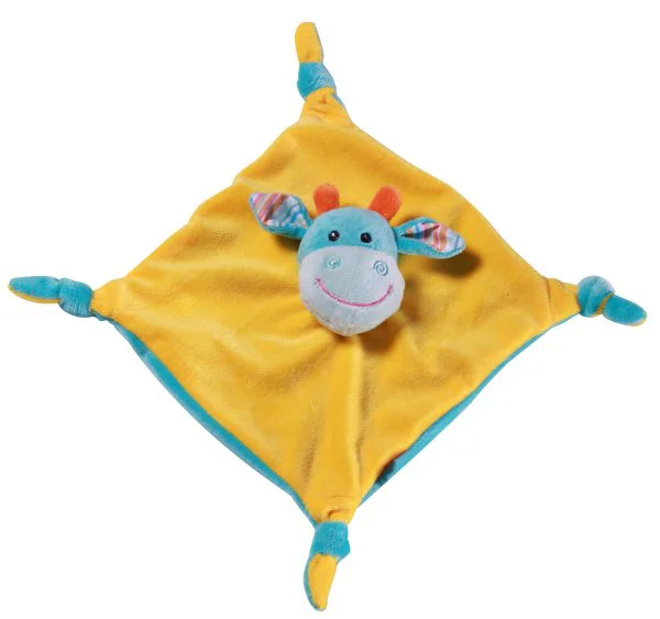 Игрушка велюровая BabyOno „ Коровка” с погремушкой