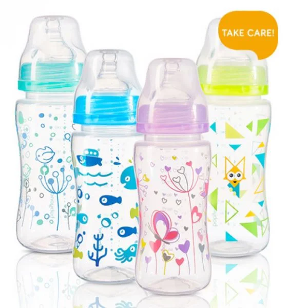 image for Biberon anticolic din plastic BabyOno cu gat larg, 300 ml foto