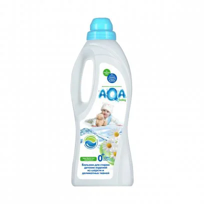 Бальзам AQA Baby для стирки детских изделий из шерсти и деликатных тканей, 1 л foto