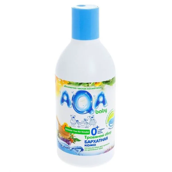 Mix de ierburi pentru baita bebelusului AQA Baby "Piele catifelata" (0+ luni), 300 ml foto