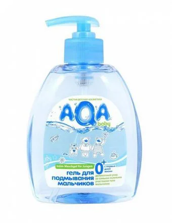 Gel pentru igiena intima AQA Baby pentru baietei (0+ luni), 300 ml foto