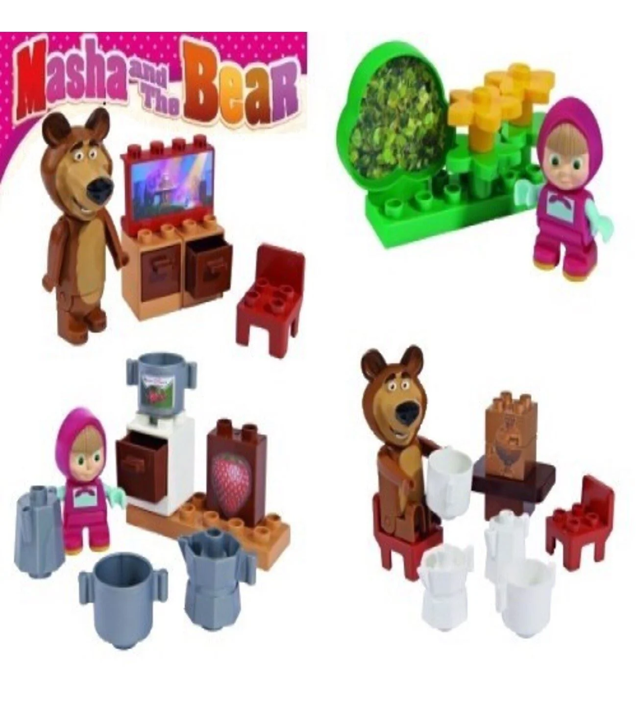 Set de constructie Simba Masa si Ursul