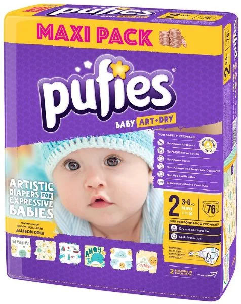 Подгузники Pufies Baby Art&amp;Dry 2 (3-6 кг), 76 шт. foto