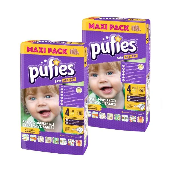 Scutece Pufies Baby Art&amp;Dry 4 (7-14 kg) DUO Pack, 116 buc. foto