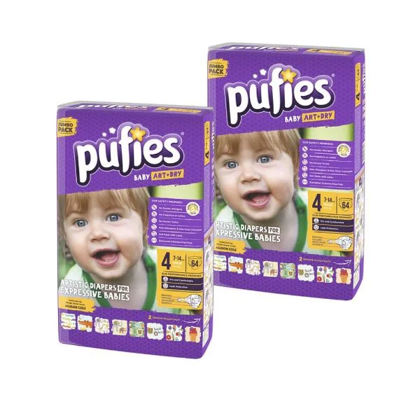 Scutece Pufies Baby Art&amp;Dry 4 (7-14 kg) DUO Pack, 128 buc. foto