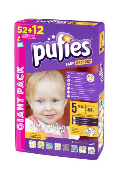 Scutece Pufies Baby Art&amp;Dry 5 (11-20 kg), 64 buc. foto