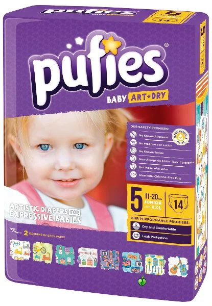 Scutece Pufies Baby Art&amp;Dry 5 (11-20 kg), 14 buc. foto