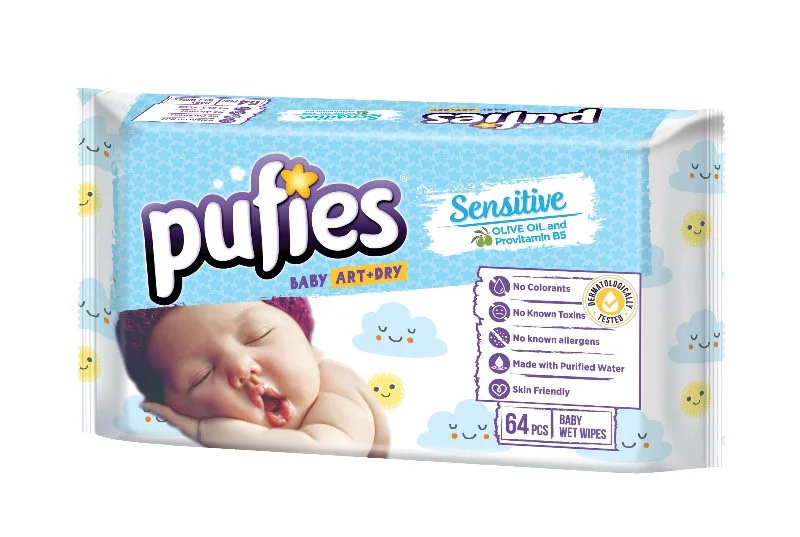 Servetele umede Pufies Sensitive, 64 buc. foto