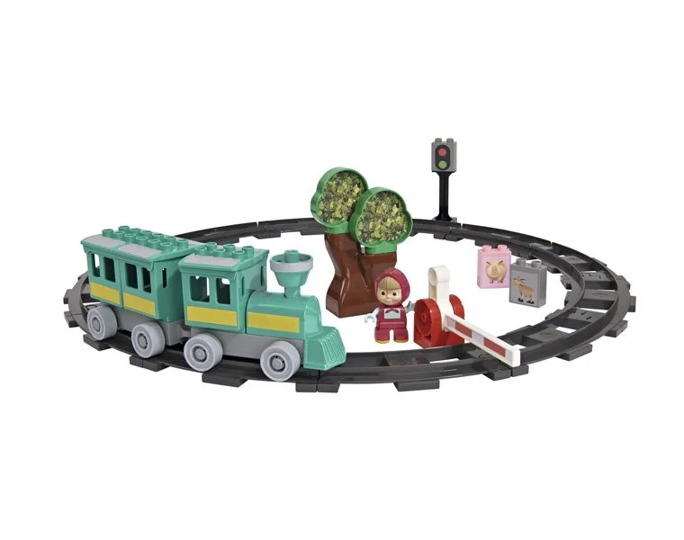 Constructor BIG &quot;Masa si Ursul&quot; Gara de tren, 32 piese
