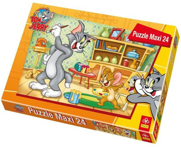 Puzzle Trefl Tom&amp;Jerry Portrait of Tom, 24 MAXI piese foto