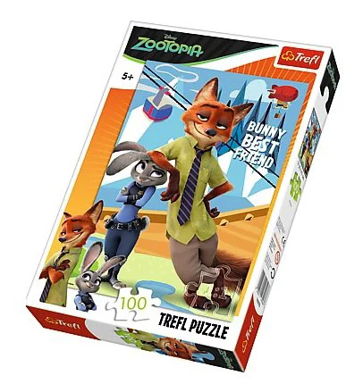 Puzzle Trefl Disney Zootopia Judy and Nick, 100 piese foto