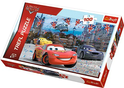 Puzzle Trefl Disney Cars 2 Race in London, 100 piese foto