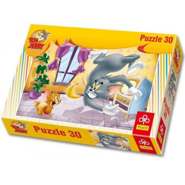 Puzzle Trefl Tom&amp;Jerry Fruit Fight, 30 piese foto