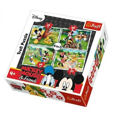Puzzle Trefl Disney Playing in the park, 4 in 1 (35+48+54+70 piese) foto
