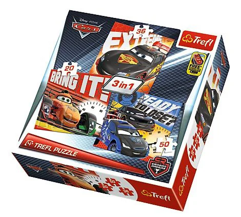 Puzzle Trefl Disney Cars 2 "After the Race", 3 in 1 (20+36+50 piese) foto