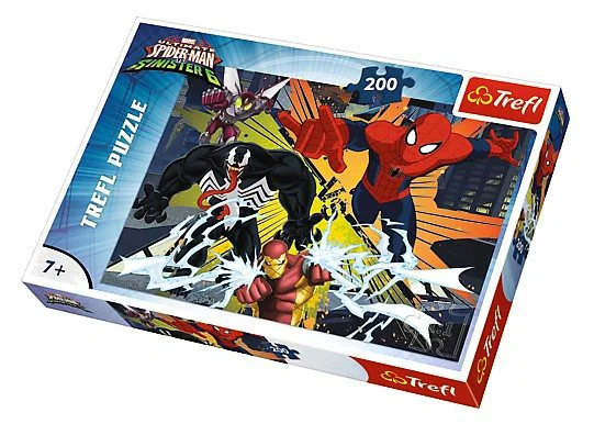 Puzzle Trefl Disney Marvel Spiderman "The Clash", 200 piese foto