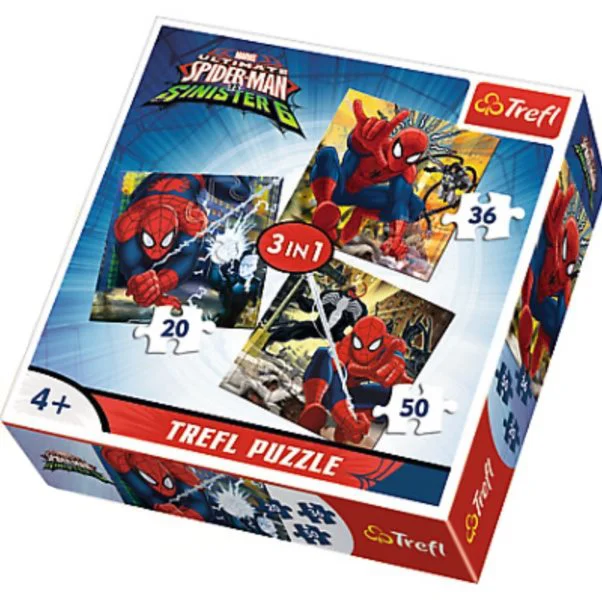 Puzzle Trefl Disney Marvel "Spiderman's world", 3 in 1 (20+36+50 piese) foto