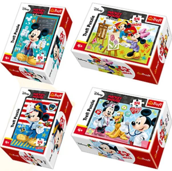 Puzzle Trefl Disney Characters "What is a profession", 54 MINI piese foto