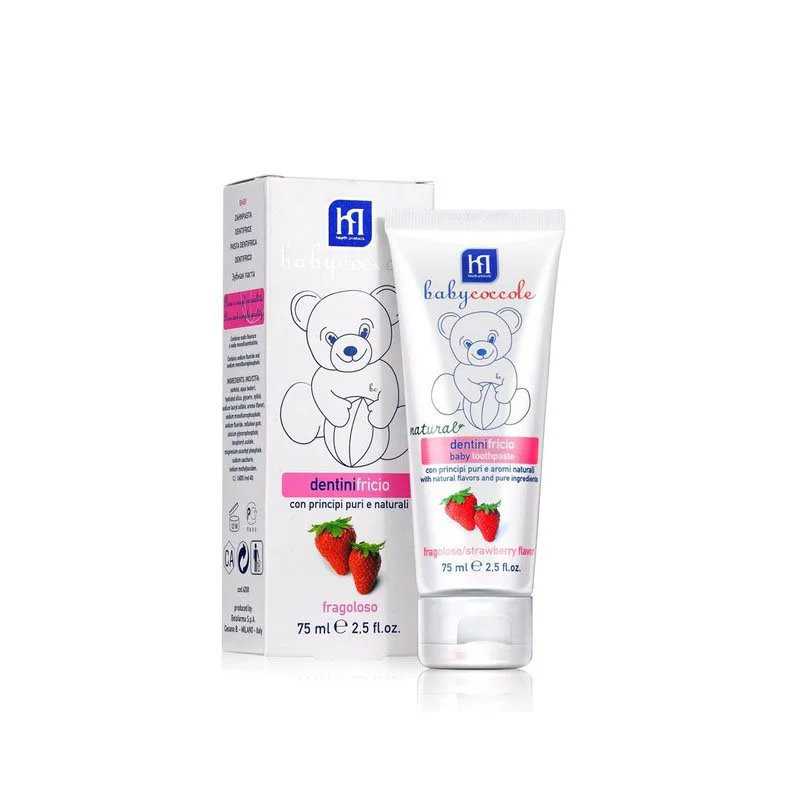 Pasta de dinti pentru copii BabyCoccole cu gust de capsuna (12+ luni), 75 ml