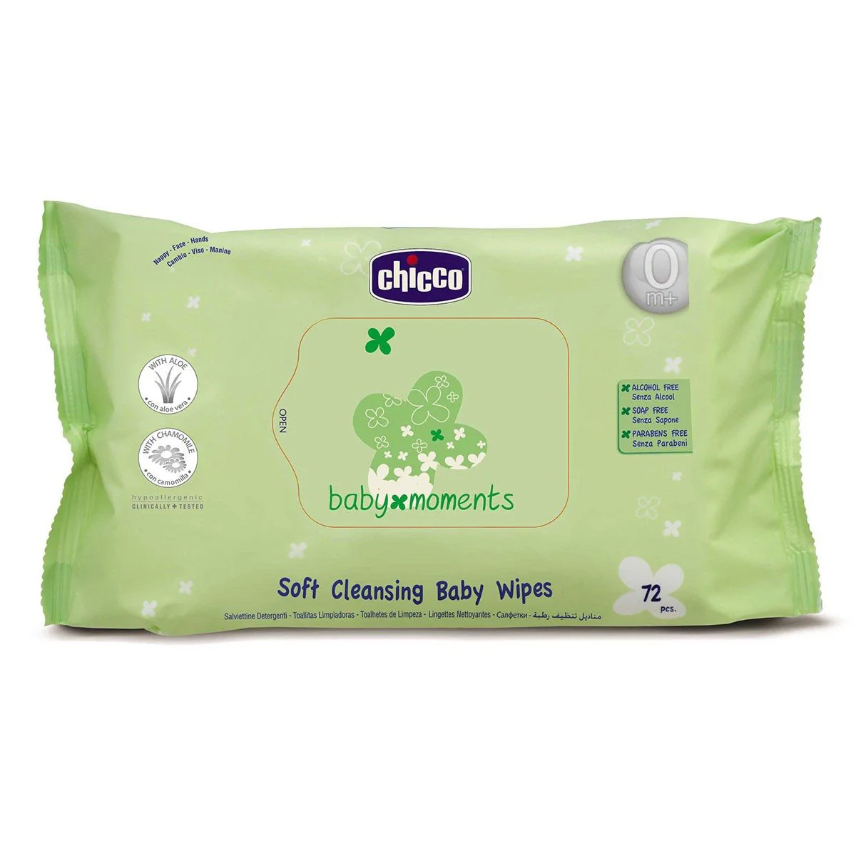 image for Влажные салфетки Chicco Baby Moments, 72 шт foto